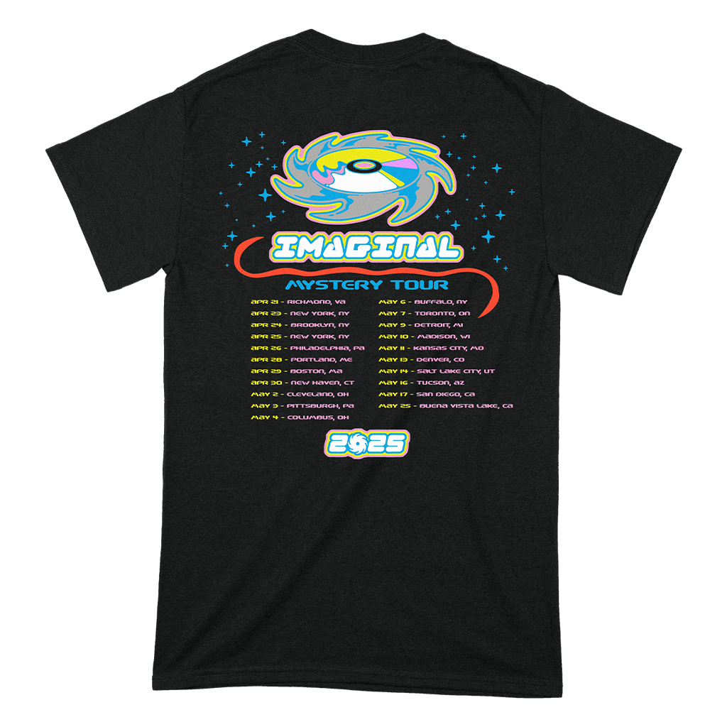 Angel Imaginal Mystery Tour 2025 T-Shirt w/ Tour Dates